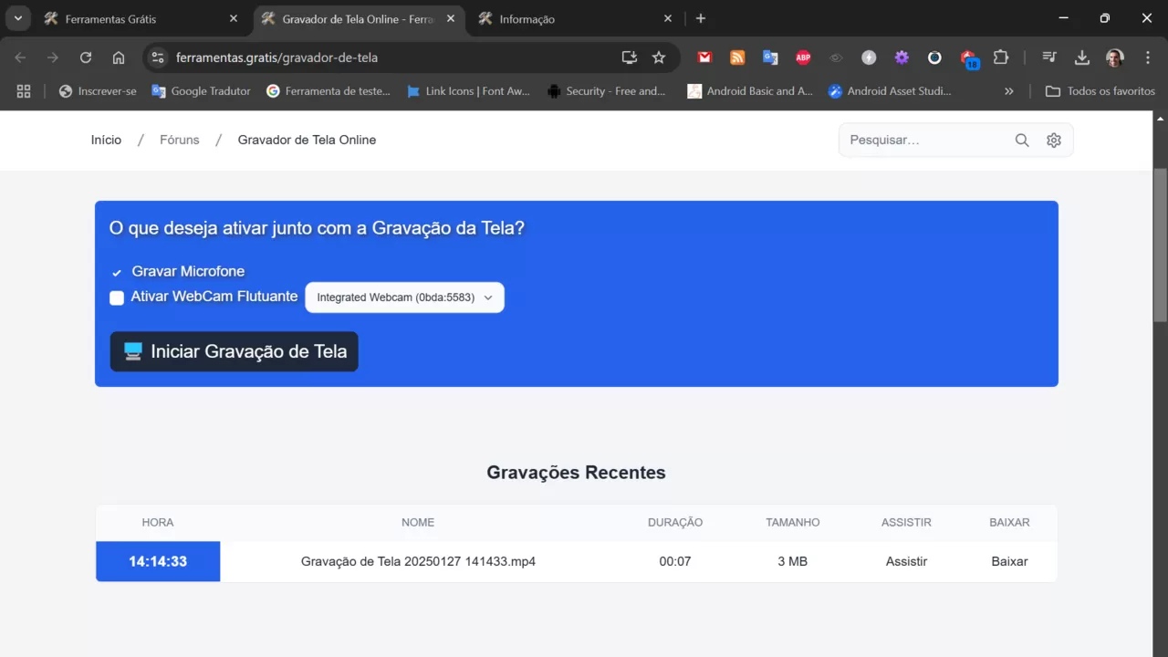 Gravador de Tela