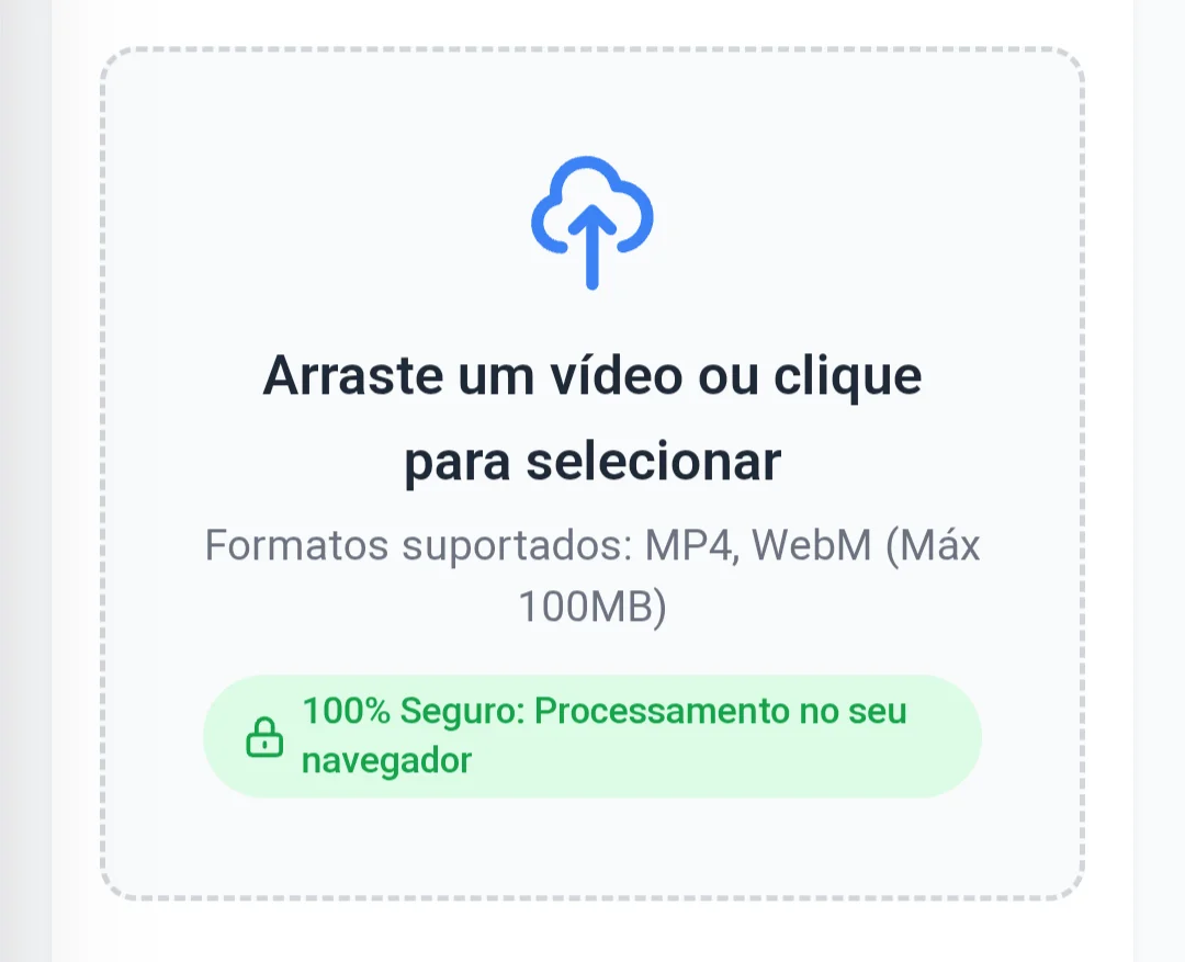 Interface limpa e moderna do conversor de MP4 para GIF do Ferramentas.Gratis