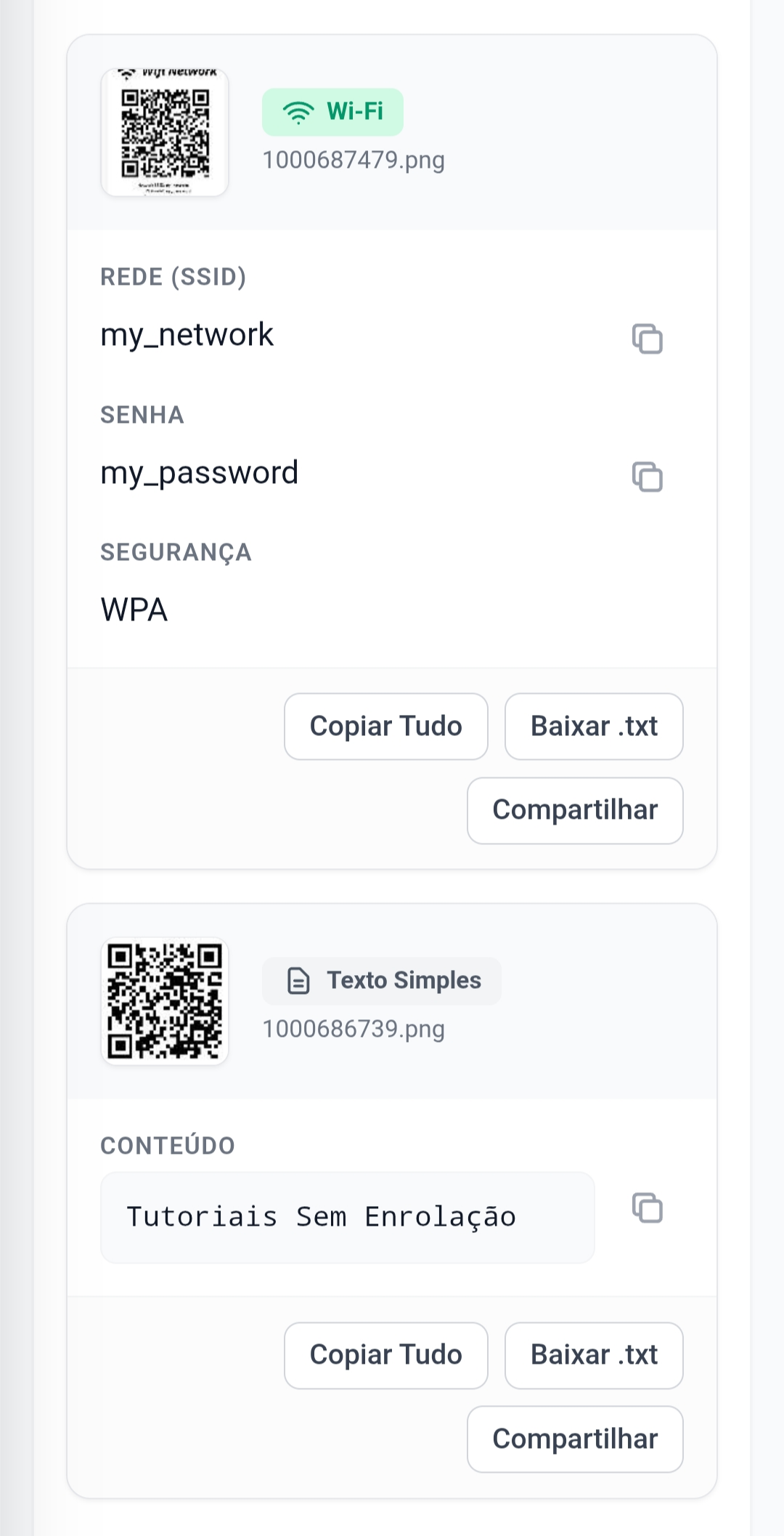 Fluxo rápido: da captura de tela até a visualização do link