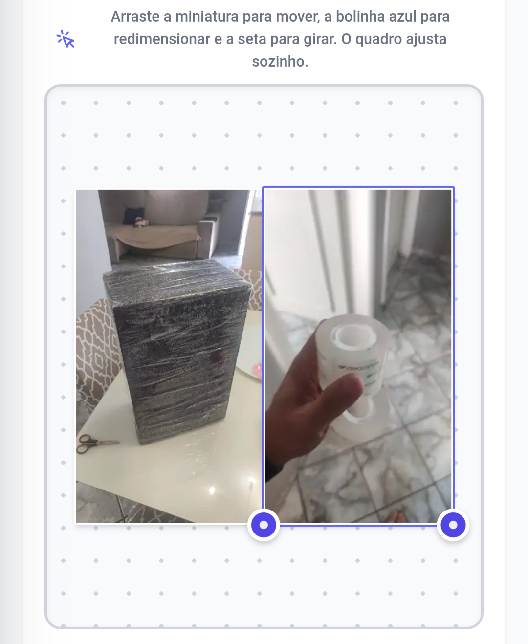 Demonstração do alinhamento magnético entre duas imagens