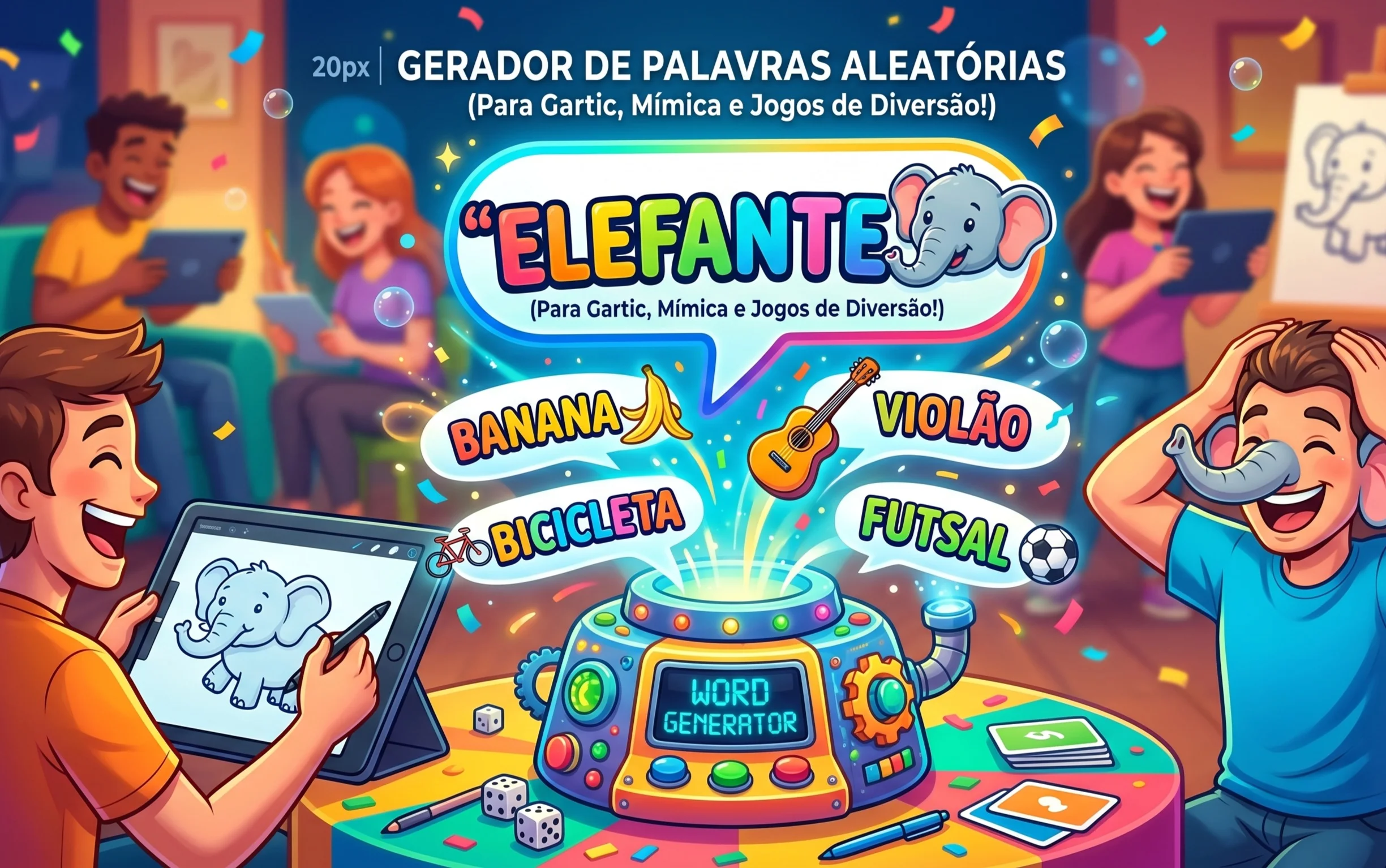 Ferramenta Recomendada: Gerador de Palavras Aleatórias (Para Gartic, Mímica)