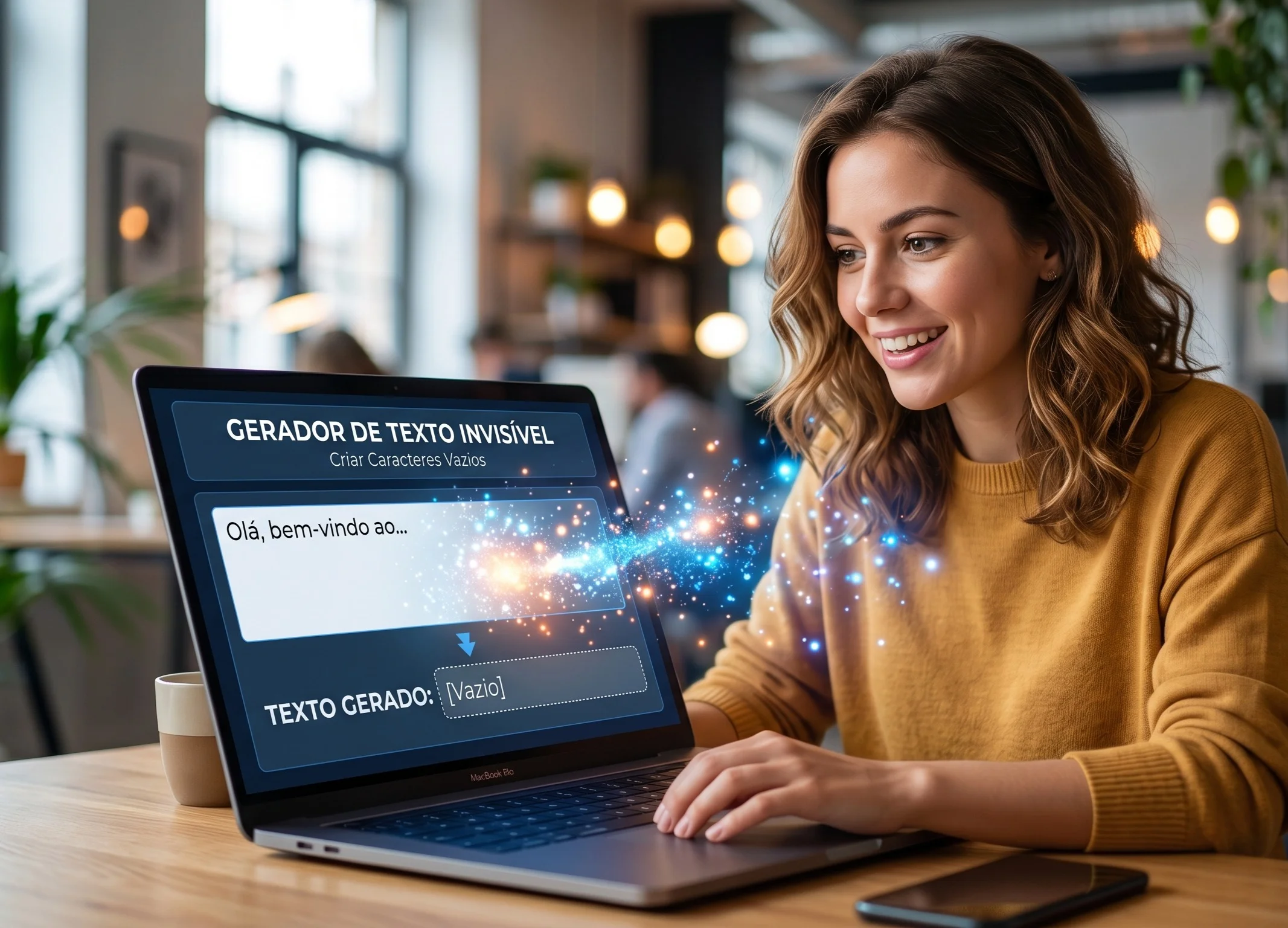 Ferramenta Recomendada: Gerador de Texto Invisível (Caractere Vazio)