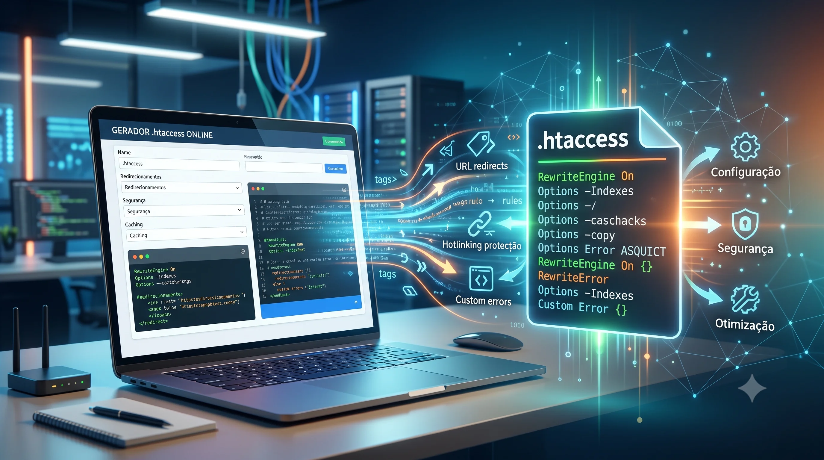 Ferramenta Recomendada: Gerador .htaccess Online